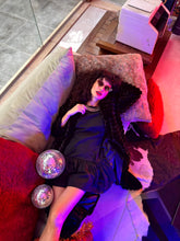 Sparkles fur coat Black